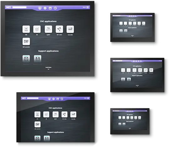 Érintő képernyő különböző méretekben 7" - 19"